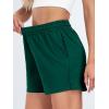 imageAUTOMET Womens Sweat Shorts Casual Summer Drawstring Comfy Elastic High Waist Running Clothes with PocketsDark Green