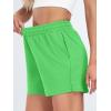 imageAUTOMET Womens Sweat Shorts Casual Summer Drawstring Comfy Elastic High Waist Running Clothes with PocketsGreen