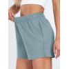 imageAUTOMET Womens Sweat Shorts Casual Summer Drawstring Comfy Elastic High Waist Running Clothes with PocketsGreyblue