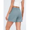 imageAUTOMET Womens Sweat Shorts Casual Summer Drawstring Comfy Elastic High Waist Running Clothes with PocketsGreyblue