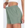 imageAUTOMET Womens Sweat Shorts Casual Summer Drawstring Comfy Elastic High Waist Running Clothes with PocketsGreygreen