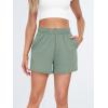 imageAUTOMET Womens Sweat Shorts Casual Summer Drawstring Comfy Elastic High Waist Running Clothes with PocketsGreygreen
