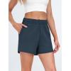 imageAUTOMET Womens Sweat Shorts Casual Summer Drawstring Comfy Elastic High Waist Running Clothes with PocketsNavy