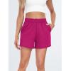 imageAUTOMET Womens Sweat Shorts Casual Summer Drawstring Comfy Elastic High Waist Running Clothes with PocketsRosered