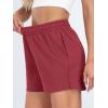 imageAUTOMET Womens Sweat Shorts Casual Summer Drawstring Comfy Elastic High Waist Running Clothes with PocketsWatermelonred