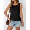 imageAUTOMET Womens Tank Tops 2025 Summer Dressy Casual Blouses Sleeveless Flowy Crewneck Outfits Basic Trendy ClothesBlack