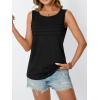 imageAUTOMET Womens Tank Tops 2025 Summer Dressy Casual Blouses Sleeveless Flowy Crewneck Outfits Basic Trendy ClothesBlack