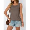 imageAUTOMET Womens Tank Tops 2025 Summer Dressy Casual Blouses Sleeveless Flowy Crewneck Outfits Basic Trendy ClothesCoffee