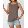 imageAUTOMET Womens Tank Tops 2025 Summer Dressy Casual Blouses Sleeveless Flowy Crewneck Outfits Basic Trendy ClothesCoffee