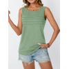 imageAUTOMET Womens Tank Tops 2025 Summer Dressy Casual Blouses Sleeveless Flowy Crewneck Outfits Basic Trendy ClothesGreen