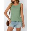 imageAUTOMET Womens Tank Tops 2025 Summer Dressy Casual Blouses Sleeveless Flowy Crewneck Outfits Basic Trendy ClothesGreen