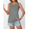 imageAUTOMET Womens Tank Tops 2025 Summer Dressy Casual Blouses Sleeveless Flowy Crewneck Outfits Basic Trendy ClothesGrey
