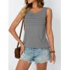 imageAUTOMET Womens Tank Tops 2025 Summer Dressy Casual Blouses Sleeveless Flowy Crewneck Outfits Basic Trendy ClothesGrey