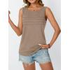 imageAUTOMET Womens Tank Tops 2025 Summer Dressy Casual Blouses Sleeveless Flowy Crewneck Outfits Basic Trendy ClothesKhaki