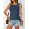 imageAUTOMET Womens Tank Tops 2025 Summer Dressy Casual Blouses Sleeveless Flowy Crewneck Outfits Basic Trendy ClothesNavy