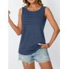 imageAUTOMET Womens Tank Tops 2025 Summer Dressy Casual Blouses Sleeveless Flowy Crewneck Outfits Basic Trendy ClothesNavy