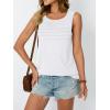 imageAUTOMET Womens Tank Tops 2025 Summer Dressy Casual Blouses Sleeveless Flowy Crewneck Outfits Basic Trendy ClothesWhite