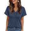 imageAUTOMET Short Sleeve V Neck T Shirts Womens Cap Sleeve Summer Casual Dressy TopsNavy