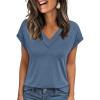 imageAUTOMET Womens Cap Short Sleeve T Shirts Summer Tops 2025 V Neck Dressy Casual Fashion Clothes Vacation OutfitsBlue