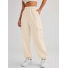 imageAUTOMET Womens Cargo Sweatpants Oversized Fleece Joggers Fall Fashion Outfits Y2k Clothes 2025 with PocketsApricot