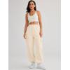 imageAUTOMET Womens Cargo Sweatpants Oversized Fleece Joggers Fall Fashion Outfits Y2k Clothes 2025 with PocketsApricot