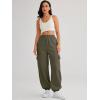 imageAUTOMET Womens Cargo Sweatpants Oversized Fleece Joggers Fall Fashion Outfits Y2k Clothes 2025 with PocketsArmygreen