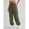 imageAUTOMET Womens Cargo Sweatpants Oversized Fleece Joggers Fall Fashion Outfits Y2k Clothes 2025 with PocketsArmygreen