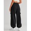imageAUTOMET Womens Cargo Sweatpants Oversized Fleece Joggers Fall Fashion Outfits Y2k Clothes 2025 with PocketsBlack