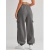 imageAUTOMET Womens Cargo Sweatpants Oversized Fleece Joggers Fall Fashion Outfits Y2k Clothes 2025 with PocketsBlackgrey