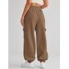 imageAUTOMET Womens Cargo Sweatpants Oversized Fleece Joggers Fall Fashion Outfits Y2k Clothes 2025 with PocketsCoffee