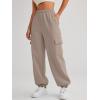 imageAUTOMET Womens Cargo Sweatpants Oversized Fleece Joggers Fall Fashion Outfits Y2k Clothes 2025 with PocketsCoffeegrey