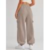 imageAUTOMET Womens Cargo Sweatpants Oversized Fleece Joggers Fall Fashion Outfits Y2k Clothes 2025 with PocketsCoffeegrey