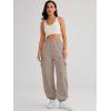 imageAUTOMET Womens Cargo Sweatpants Oversized Fleece Joggers Fall Fashion Outfits Y2k Clothes 2025 with PocketsCoffeegrey