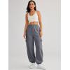 imageAUTOMET Womens Cargo Sweatpants Oversized Fleece Joggers Fall Fashion Outfits Y2k Clothes 2025 with PocketsDarkgrey