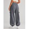 imageAUTOMET Womens Cargo Sweatpants Oversized Fleece Joggers Fall Fashion Outfits Y2k Clothes 2025 with PocketsDarkgrey