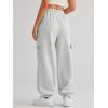 imageAUTOMET Womens Cargo Sweatpants Oversized Fleece Joggers Fall Fashion Outfits Y2k Clothes 2025 with PocketsGrey