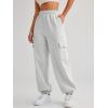 imageAUTOMET Womens Cargo Sweatpants Oversized Fleece Joggers Fall Fashion Outfits Y2k Clothes 2025 with PocketsGrey