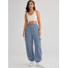 imageAUTOMET Womens Cargo Sweatpants Oversized Fleece Joggers Fall Fashion Outfits Y2k Clothes 2025 with PocketsGreyblue