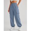 imageAUTOMET Womens Cargo Sweatpants Oversized Fleece Joggers Fall Fashion Outfits Y2k Clothes 2025 with PocketsGreyblue