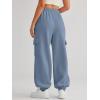imageAUTOMET Womens Cargo Sweatpants Oversized Fleece Joggers Fall Fashion Outfits Y2k Clothes 2025 with PocketsGreyblue