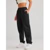 imageAUTOMET Womens Casual Baggy Fleece SweatpantsBlack