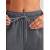 imageAUTOMET Womens Casual Baggy Fleece SweatpantsBlackgrey