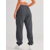 imageAUTOMET Womens Casual Baggy Fleece SweatpantsBlackgrey