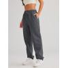 imageAUTOMET Womens Casual Baggy Fleece SweatpantsBlackgrey