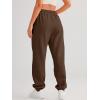 imageAUTOMET Womens Casual Baggy Fleece SweatpantsCoffee