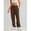 imageAUTOMET Womens Casual Baggy Fleece SweatpantsCoffee