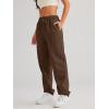 imageAUTOMET Womens Casual Baggy Fleece SweatpantsCoffee
