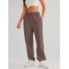 imageAUTOMET Womens Casual Baggy Fleece SweatpantsCoffeegrey
