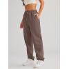 imageAUTOMET Womens Casual Baggy Fleece SweatpantsCoffeegrey