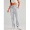 imageAUTOMET Womens Casual Baggy Fleece SweatpantsGrey